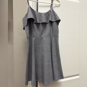 Gray plaid dress